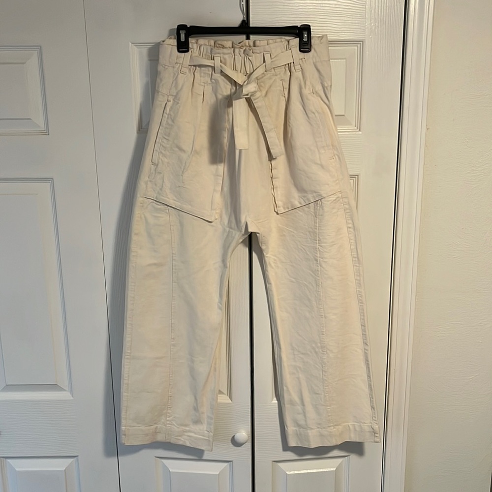 NWT Free People Sky Rider Pants in Ecru Color